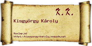 Kisgyörgy Károly névjegykártya